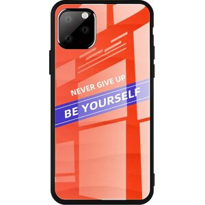 MOBILCOVERS.DK iPhone 11 Pro Max Cover m. Glasbagside - Be Yourself - Rød