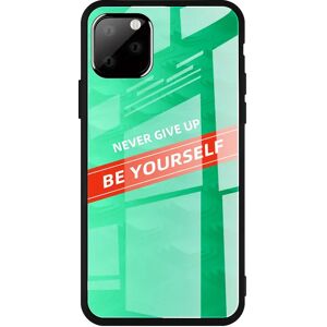 MOBILCOVERS.DK iPhone 11 Pro Max Cover m. Glasbagside - Be Yourself - Grøn