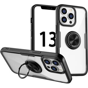 MOBILCOVERS.DK iPhone 13 Pro Håndværker Cover m. Magnetisk Kickstand - Gennemsigtig / Sort