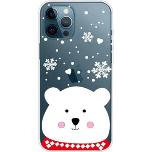 MOBILCOVERS.DK iPhone 13 Pro Fleksibelt Plast Julecover - Merry Christmas - Sød Isbjørn