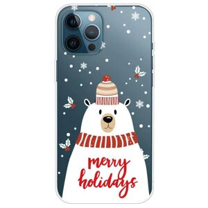 MOBILCOVERS.DK iPhone 13 Pro Fleksibelt Plast Julecover - Merry Christmas - Isbjørn