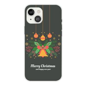 MOBILCOVERS.DK iPhone 13 Fleksibelt Plast Julecover - Merry Christmas - Julekrans & Juleklokke