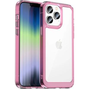 MOBILCOVERS.DK iPhone 14 Pro Hybrid Plastik Cover - Gennemsigtig / Transparent Pink