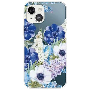 MOBILCOVERS.DK iPhone 14 Plus Fleksibel Cover i TPU Plast - Gennemsigtig m. Blomster