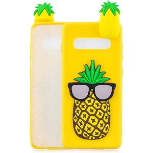 MOBILCOVERS.DK Samsung Galaxy S10 Fleksibelt Plastik Cover 3D Ananas