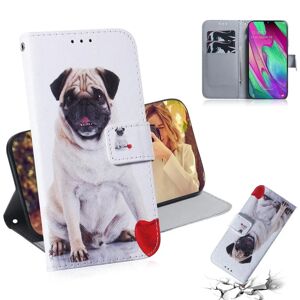 MOBILCOVERS.DK Samsung Galaxy A40 Læder Cover m. Pung Hund