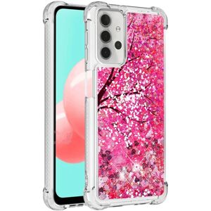 MOBILCOVERS.DK Samsung Galaxy A32 (5G) Shockproof Plastik Glimmer Cover - Pink Træ