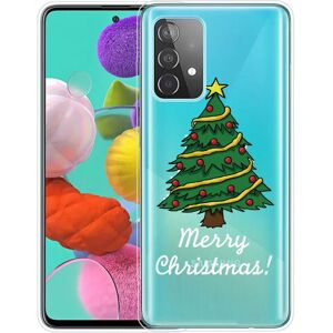 MOBILCOVERS.DK Samsung Galaxy A72 5G / 4G Fleksibelt Plast Julecover - Merry Christmas - Juletræ