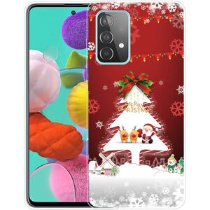 MOBILCOVERS.DK Samsung Galaxy A32 (4G) Fleksibelt Plast Julecover - Merry Christmas - Juletræ & Snefnug