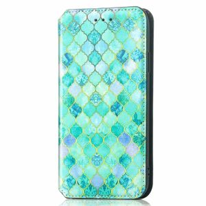 MOBILCOVERS.DK Samsung Galaxy A32 (4G) Caseneo Læder Cover m. Pung & Farverigt Print - Emerald