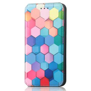 MOBILCOVERS.DK Samsung Galaxy A32 (4G) Caseneo Læder Cover m. Pung & Farverigt Print - Farverige Felter