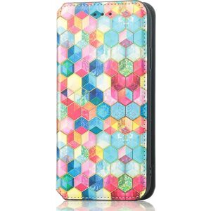 MOBILCOVERS.DK Samsung Galaxy A32 (4G) Caseneo Læder Cover m. Pung & Farverigt Print - Magiske Felter