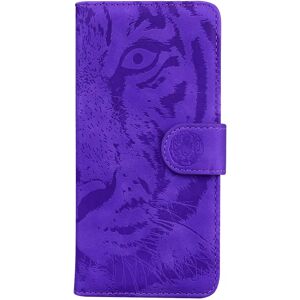 MOBILCOVERS.DK Samsung Galaxy A53 (5G) Læder Cover m. Pung - Tiger Print - Lilla