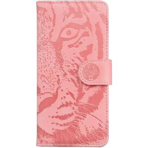 MOBILCOVERS.DK Samsung Galaxy A53 (5G) Læder Cover m. Pung - Tiger Print - Lyserød