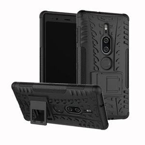 MOBILCOVERS.DK Sony Xperia XZ2 Premium Cool Tyre Håndværker Cover m. Stander Sort