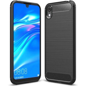 MOBILCOVERS.DK Huawei Y5 (2019) Carbon Fibre Fleksibelt Plastik Cover - Sort