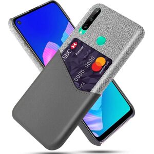 MOBILCOVERS.DK Huawei P40 Lite E Imiteret Læder Cover m. Kortholder - Grå