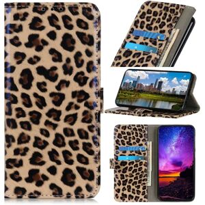 MOBILCOVERS.DK Motorola Moto E6 Plus Leopard Cover m. Pung Brun