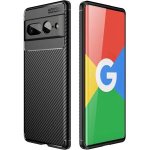 MOBILCOVERS.DK Google Pixel 7 Pro Carbon Fiber Fleksibelt Plastik Cover - Sort