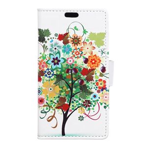 MOBILCOVERS.DK Microsoft Lumia 950 Green Flower Tree Wallet Etui m. Pung