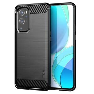 OnePlus 9 Pro Mofi Brushed Carbon Fiber Fleksibelt Plastik Cover - Sort