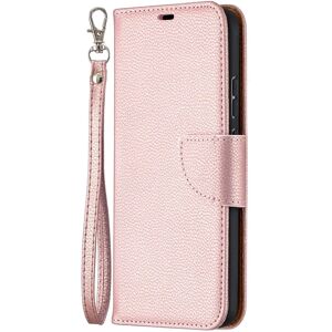 MOBILCOVERS.DK Nokia 3.4 Læder Flip Cover m. Litchi Tekstur - Rose Gold