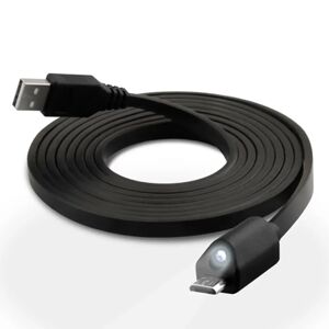 Naztech Micro-USB Ladekabel med Lys - Sort