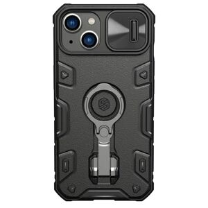 iPhone 14 Plus Nillkin Camshield Armor Pro Håndværker Cover m. Ring Kickstand - Sort