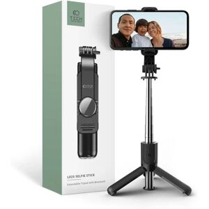 Tech-Protect L02S Kompakt Selfiestang m. Tripod & Bluetooth - Sort