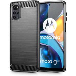 Motorola Moto G22 Tech-Protect Fleksibelt Plastik Cover Carbon - Sort