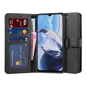 Motorola Moto E22 / E22i Tech-Protect Wallet Magnet m. Pung & Ståfunktion - Sort