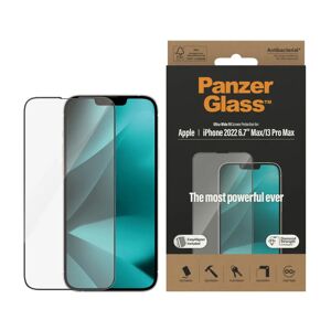 iPhone 14 Plus / 13 Pro Max PanzerGlass AntiBacterial Ultra-Wide Fit Skærmbeskyttelse - EasyAligner - Diamond Strength - Gennemsigtig