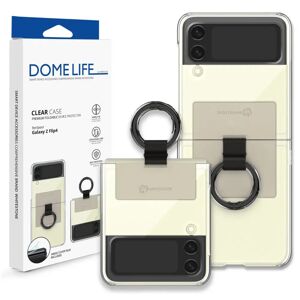 Samsung Galaxy Z Flip4 (5G) Whitestone Clear Cover m. Ring - Gennemsigtig / Beige