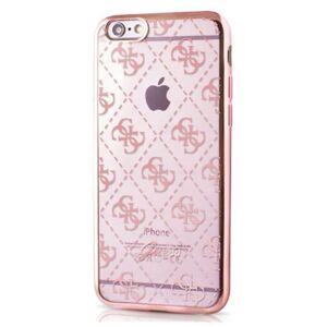 Guess iPhone 6/6s Signature Heard. Gennemsigtig TPU Cover Rose Gold