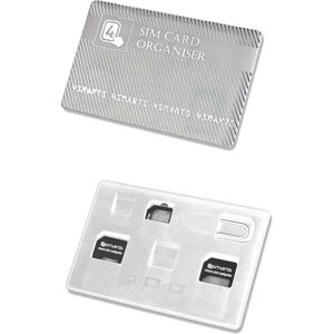 4smarts SIM Card Organiser - Simkort Adapter (Micro Sim + Nano Sim) Hvid