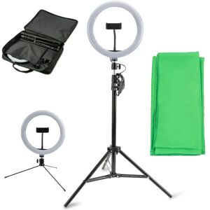 4smarts LoomiPod Selfie Tripod m. LED Ring Light, Green Screen & Opbevaringstaske