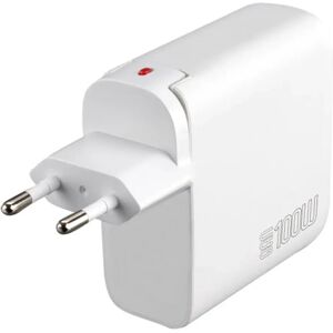 4smarts Charger GaN Flex Pro 100W PD - Vægoplader m. 1 x USB-A & 3 x USB-C - Hvid