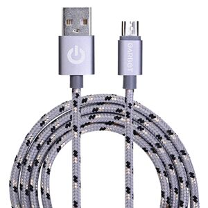 Garbot Grab&Go (2A/10W) USB-A til Micro USB Kabel 1 m. - Sølv