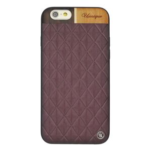 iPhone 6 / 6s Uunique Hard Shell - Designer Plastik Bagside Cover - Embossed Wooden Purple