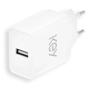 Key Power Vægoplader 12W m. USB-A - Hvid