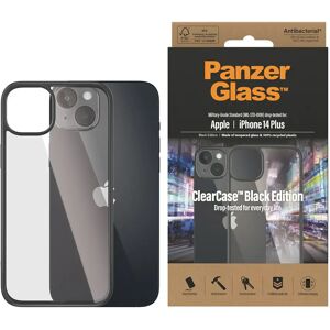 iPhone 14 Plus Cover PanzerGlass AntiBakteriel ClearCase - Sort Kant