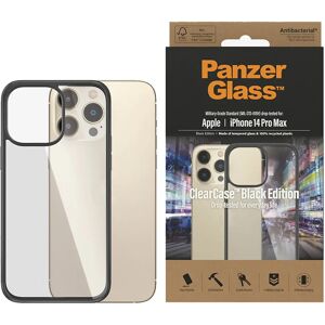 iPhone 14 Pro Max Cover PanzerGlass AntiBakteriel ClearCase - Sort Kant