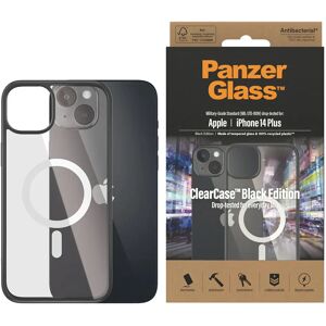 iPhone 14 Plus Cover PanzerGlass AntiBakteriel ClearCase - MagSafe Kompatibel - Sort Kant