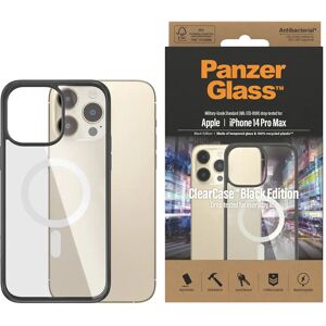 iPhone 14 Pro Max Cover PanzerGlass AntiBakteriel ClearCase - MagSafe Kompatibel - Sort Kant