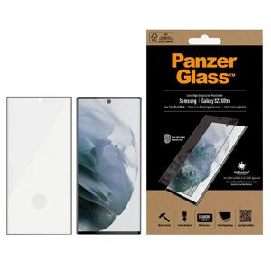 Samsung Galaxy S22 Ultra PanzerGlass AntiBacterial Edge-to-Edge Skærmbeskyttelse - Case-Friendly - Sort Kant