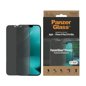 iPhone 14 Plus / 13 Pro Max PanzerGlass AntiBacterial Ultra Wide Fit Skærmbeskyttelse - Privacy - Diamond Strength - Gennemsigtig