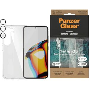 Samsung Galaxy S23 PanzerGlass 3-i-1 Bundle m. EasyAligner - Cover / Skærmbeskyttelse (UWF) / Kamerabeskyttelse - Gennemsigtig