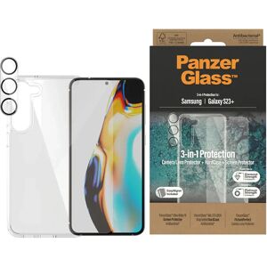 Samsung Galaxy S23+ (Plus) PanzerGlass 3-i-1 Bundle m. EasyAligner - Cover / Skærmbeskyttelse (UWF) / Kamerabeskyttelse - Gennemsigtig