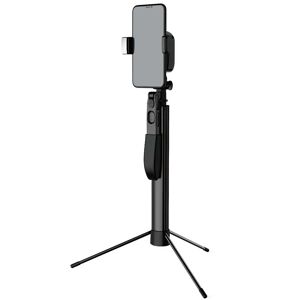 NORTH Stabilized Selfie Stick / Tripod m. Trådløs Kamera Udløser & 2 LED Lamper