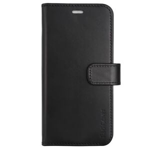 RadiCover Exclusive 2-in-1 - iPhone 14 / 13 - Ægte Læder Cover - 86% Strålingsbeskyttelse - Sort